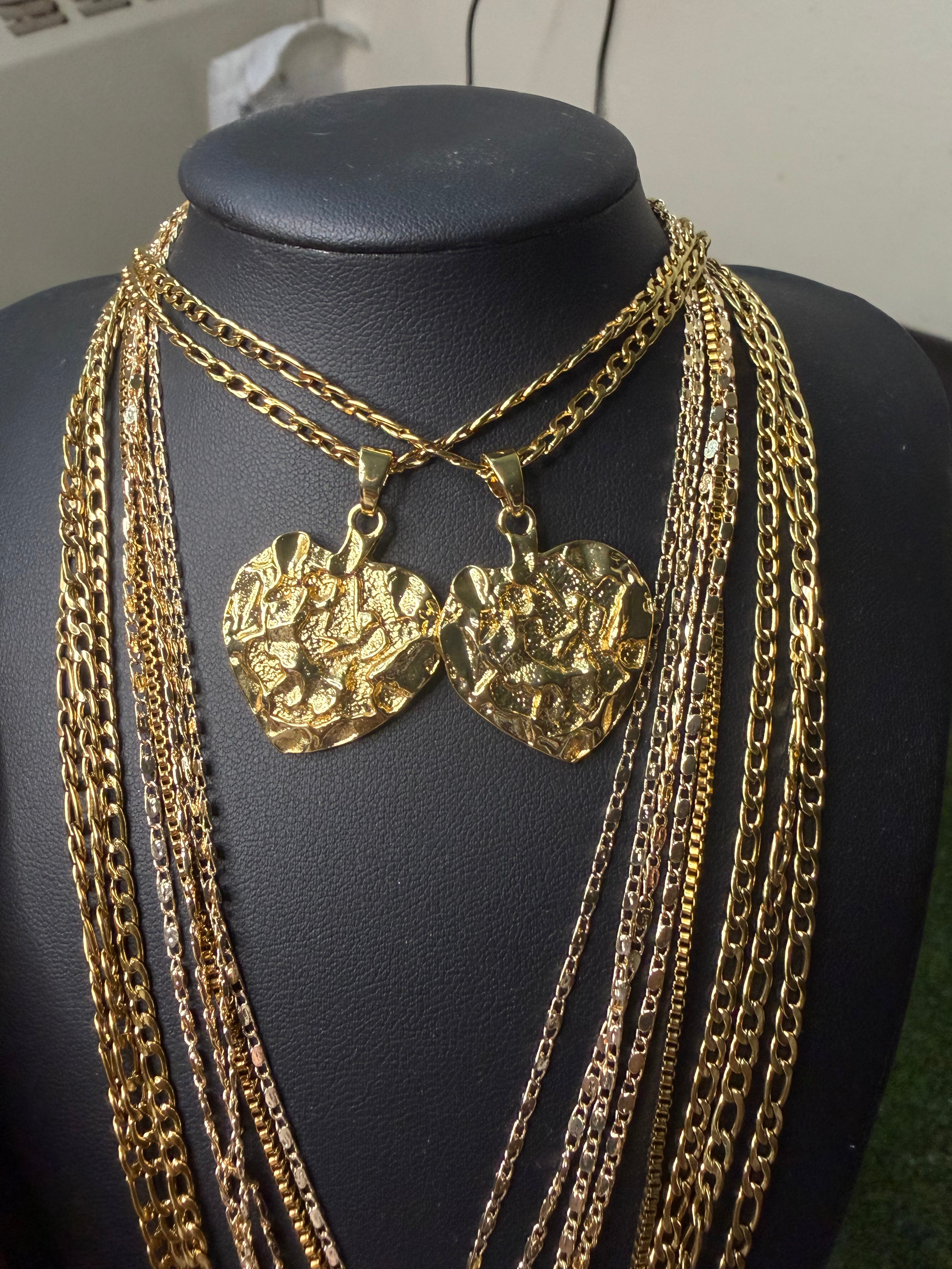 Cookie Nugget Heart Necklace